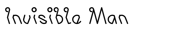 Invisible Man font preview